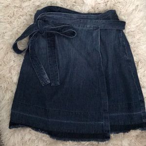 Anthropologie cloth and stone denim wrap skirt